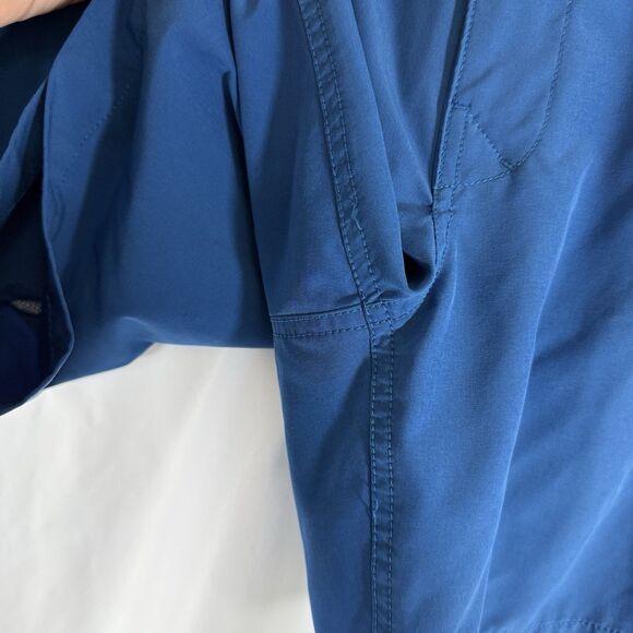 J. Crew Swim Trunks Mens XL Blue Drawstring Snap Zip Fle Swimwear Lining Cut Out - Picture 3 of 9